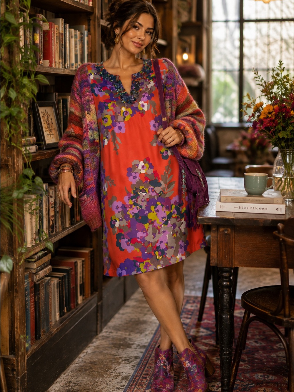 BODEN silk blend floral dress, US 6. - Picture 2 of 10